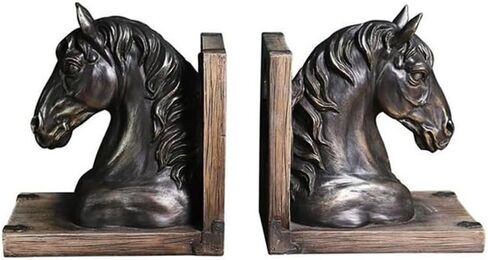 Bookend Support Horse Decorative Bookends Heavy Duty Book Ends to Hold Books Perfect Stopper Bookends in Saudi Arabia