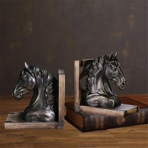 Bookend Support Horse Decorative Bookends Heavy Duty Book Ends to Hold Books Perfect Stopper Bookends in Saudi Arabia