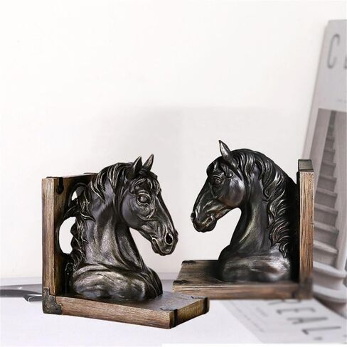 Bookend Support Horse Decorative Bookends Heavy Duty Book Ends to Hold Books Perfect Stopper Bookends in Saudi Arabia