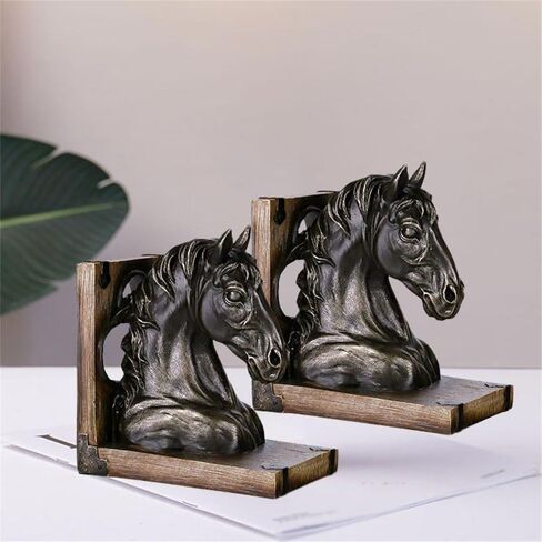 Bookend Support Horse Decorative Bookends Heavy Duty Book Ends to Hold Books Perfect Stopper Bookends in Saudi Arabia