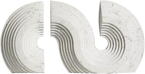 Bookend Support White Stone Bookends Decorative Pair, Geometric Stereoscopic for Shelves, Book Holders for, Ends for Office Bookends in Saudi Arabia