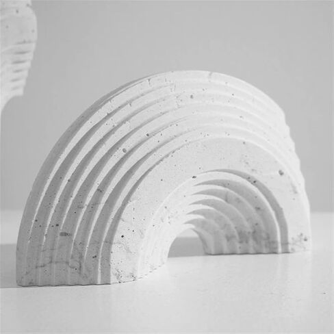 Bookend Support White Stone Bookends Decorative Pair, Geometric Stereoscopic for Shelves, Book Holders for, Ends for Office Bookends in Saudi Arabia