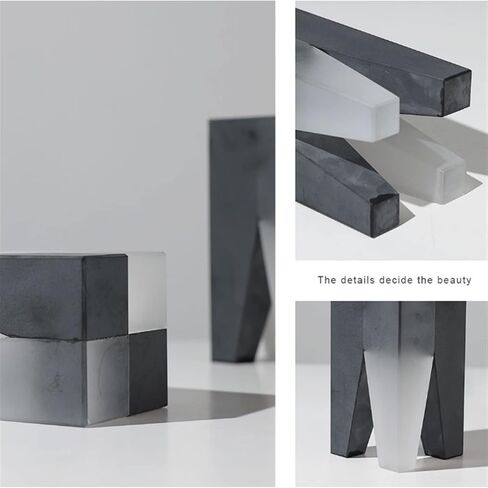 Bookend Support Geometric Bookends Living Room Decorative Modern Creative Crystal Patchwork Study Wine Cooler Desktop Ornaments Bookends in Saudi Arabia