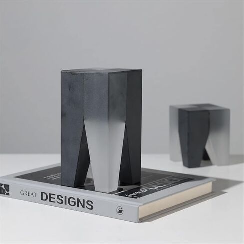 Bookend Support Geometric Bookends Living Room Decorative Modern Creative Crystal Patchwork Study Wine Cooler Desktop Ornaments Bookends in Saudi Arabia