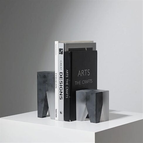 Bookend Support Geometric Bookends Living Room Decorative Modern Creative Crystal Patchwork Study Wine Cooler Desktop Ornaments Bookends in Saudi Arabia