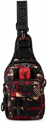 WOLFpak 4L Mini Tactical Sling Bag (Rock & Reaper) Compact Crossbody Backpack for Gym, Travel & EDC | Tactical Shoulder Bag with Multiple Pockets – Lightweight, Durable Sling Pack for Men & Women in Kuwait