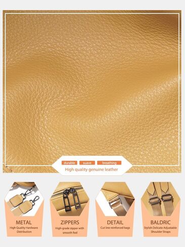 zency Genuine Leather Small Backpack for Women Convertible Shoulder Bag Purse (Yellow) in Saudi Arabia