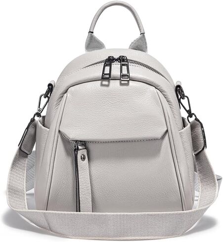 zency Genuine Leather Small Backpack for Women Convertible Shoulder Bag Purse (Yellow) in Saudi Arabia