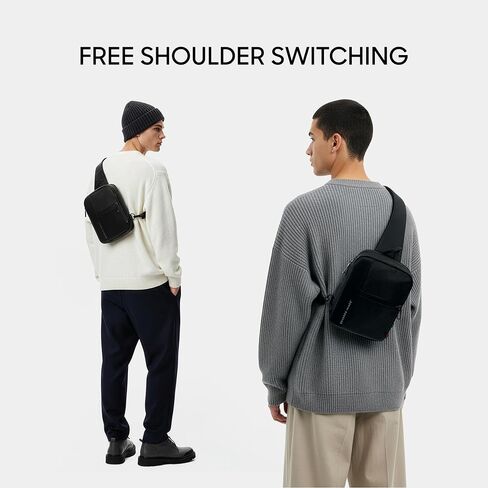 Sharper Image Crossbody Bag, Water Resistant Sling Backpack for Men,Women Daypack Cross Body Shoulder Chest Bag for Travel, Hiking, Outdoor Black (Signature Collection) in Kuwait