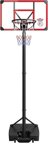 Basketball Hoop Outdoor 5.58-10ft, Telescoping Adjust Handle, Portable Basketball Hoops & Goals for Kids Youth and Adults in Backyard/Driveway/Indoor, with Enlarged Base and PC Backboard in Kuwait