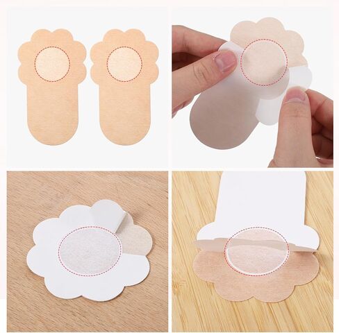 60 PCS Disposable Nipple Covers, Reusable Sticky Pasties Breast Lift Tape for Women, Adhesive Petals Nipple Pasties Breathable Invisible Boob Lift Tape for Backless or Strapless, Swimwear in Saudi Arabia
