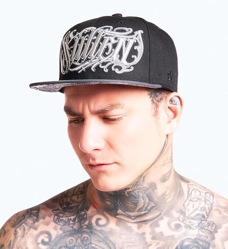 قبعة Sullen Peravcas III Tattoo Lifestyle Graphic Snapback Artist Series Flat Bill Hat باللون الأسود in Kuwait