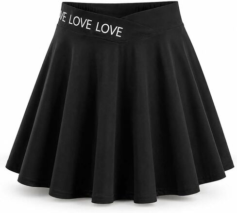 Girls Tennis Skirt with Shorts Athletic High Waisted Flowy Skater Skirt for Dance Golf Cheer School Activewear in Kuwait