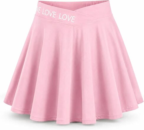 Girls Tennis Skirt with Shorts Athletic High Waisted Flowy Skater Skirt for Dance Golf Cheer School Activewear in Saudi Arabia