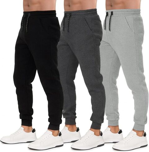 Men’s Sweatpants 3 Pack Joggers for Men - Athletic Sweatpants for Men with Pockets Workout Pants in Saudi Arabia