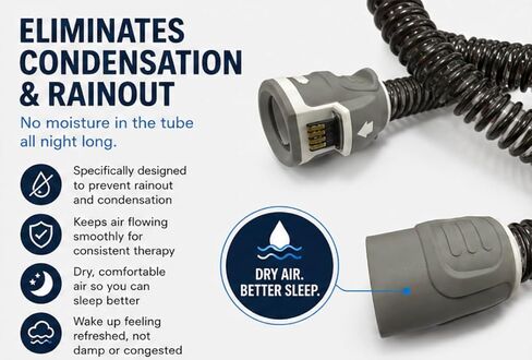 Climate line Tube for airsense 11 and aircurve 11-6 Foot Long - eliminates rainout and Condensation in Saudi Arabia