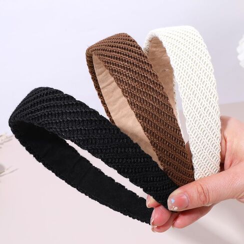 VOBOBE Knitted Headbands for Women, Non Slip Trendy Women Headband Soft Comfortable Fashion Hairband, Pack of 3 in Saudi Arabia