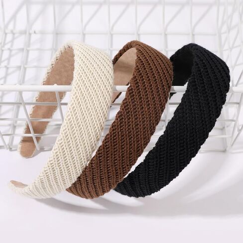VOBOBE Knitted Headbands for Women, Non Slip Trendy Women Headband Soft Comfortable Fashion Hairband, Pack of 3 in Saudi Arabia