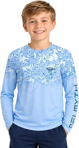 Palmyth Boys Fishing Shirt Long Sleeve UPF 50+ Sun Protection Quick-Dry Youth Tee in Kuwait