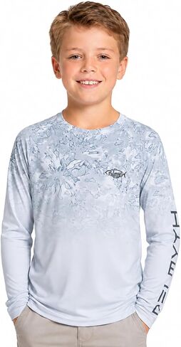 Palmyth Boys Fishing Shirt Long Sleeve UPF 50+ Sun Protection Quick-Dry Youth Tee in Kuwait