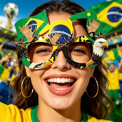 2Pcs 2026 World Cup Germany Flag-Glasses Football Merchandise Decorations Accessories with Leopard & Eagle Designs,World Cup Themed Eyewear for Parties and Celebrations for Sport Events and Gatherings in Kuwait