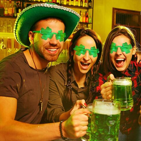 LINAYE 40 PCS St Patricks Day Glasses Bulk, Green Shamrock Glasses Bulk, St Patricks Day Sunglasses, St. Patrick’s Day Accessories Decorations Party Favors Supplies in Kuwait