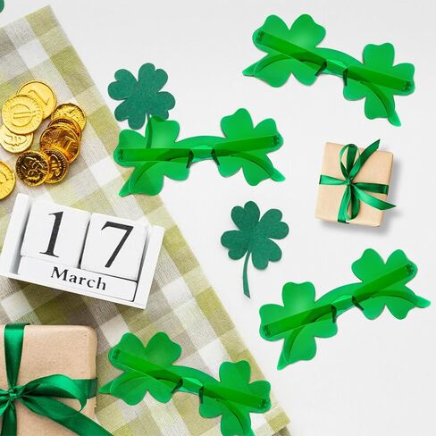LINAYE 40 PCS St Patricks Day Glasses Bulk, Green Shamrock Glasses Bulk, St Patricks Day Sunglasses, St. Patrick’s Day Accessories Decorations Party Favors Supplies in Kuwait