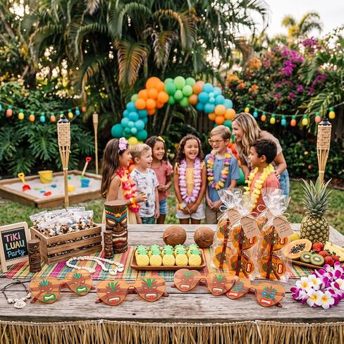 12 زوجًا من النظارات الشمسية تيكي على شكل قلب من كونوهان، نظارات زينة حفلات Luau لمستلزمات حفلات هاواي القبلية تيكي بار in Kuwait