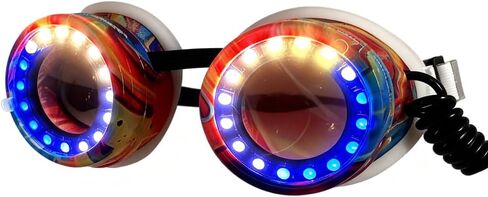 Pixel Goggles Programmable Rechargeable Light Up Funky Glasses Glow Flashing Glasses Steampunk Goggle in Saudi Arabia