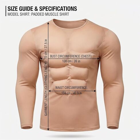 Adult Muscle Suit Costumes, Fake Muscles, Realistic Men Muscle Shirt Halloween Costume Accessory, Fake Muscle Suit, Funny bodybuilder Costume for Halloween Dress Up Party, Costumes Events, Cosplay in Kuwait
