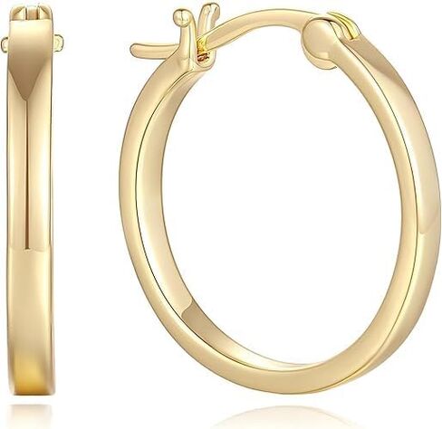 14K Gold Earrings for Women Gold Hoop Earrings for Women Dainty Hoop Earring for Womens Sleek Chic Womens Hoops Earring in Kuwait