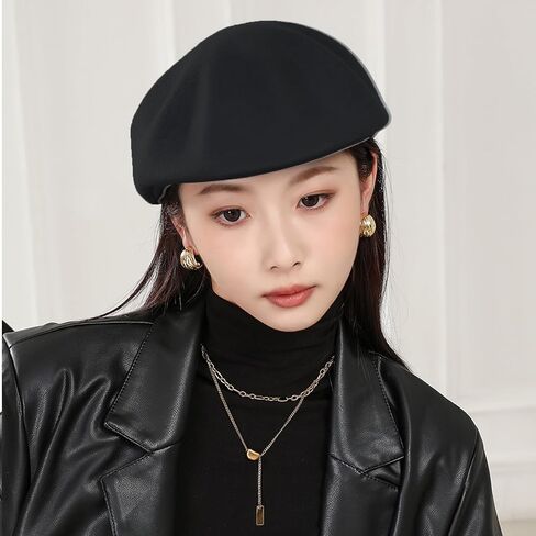 Classic Newsboy Hat for Women's Cap 8 Panel Wool Beret Hat in Kuwait
