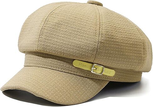 Waffle Newsboy Cap for Women - Vintage Retro Eight-Panel Hat in Soft Plaid Fabric in Saudi Arabia