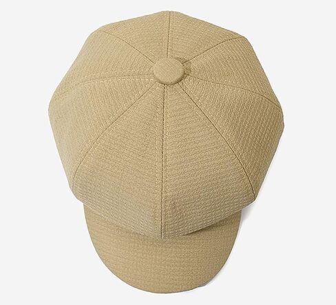 Waffle Newsboy Cap for Women - Vintage Retro Eight-Panel Hat in Soft Plaid Fabric in Saudi Arabia