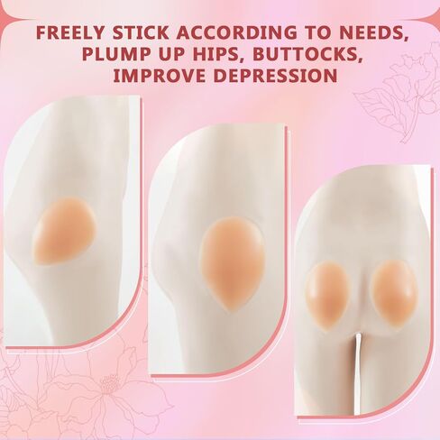 Shyyween Silicone Hip Pads Adhesive for Women, Sticky Butt Lift Enhancer Pads, Reusable Silicone Hip Enhancer for Women in Kuwait