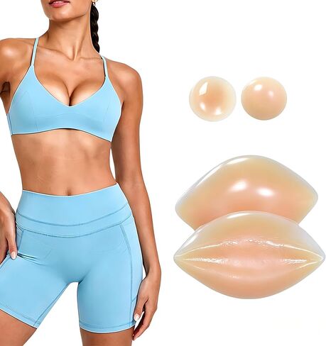 Adhesive Silicone Bra Inserts - Removable Push Up Pads for Enhanced Lift & Shape | Chicken Cutlets for Bras, Bikinis in Kuwait
