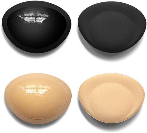 2 Pairs Removable Bra Pads Breast Inserts Self-Adhesive Silicone Bra Inserts Breast Pads Invisible Padded Bra Cups Insert Bikini Push Up Sticky Bra Cups Sports Cups for Swimsuit Bikini Top in Saudi Arabia