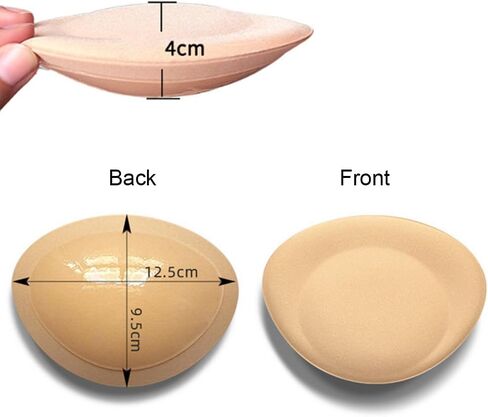 2 Pairs Removable Bra Pads Breast Inserts Self-Adhesive Silicone Bra Inserts Breast Pads Invisible Padded Bra Cups Insert Bikini Push Up Sticky Bra Cups Sports Cups for Swimsuit Bikini Top in Saudi Arabia