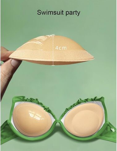 2 Pairs Removable Bra Pads Breast Inserts Self-Adhesive Silicone Bra Inserts Breast Pads Invisible Padded Bra Cups Insert Bikini Push Up Sticky Bra Cups Sports Cups for Swimsuit Bikini Top in Saudi Arabia