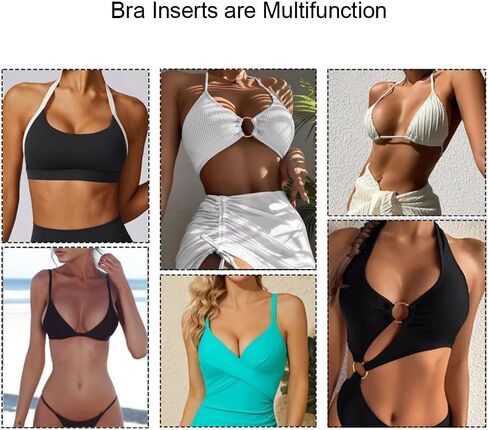2 Pairs Removable Bra Pads Breast Inserts Self-Adhesive Silicone Bra Inserts Breast Pads Invisible Padded Bra Cups Insert Bikini Push Up Sticky Bra Cups Sports Cups for Swimsuit Bikini Top in Saudi Arabia