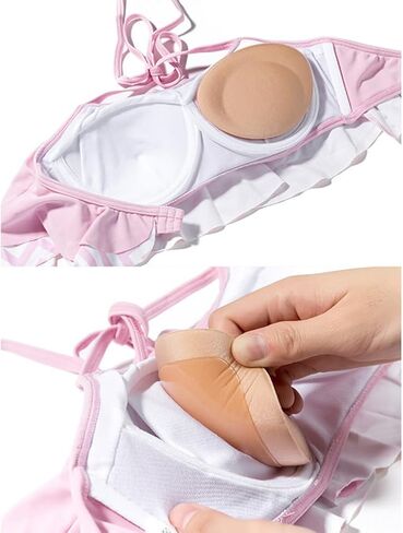 2 Pairs Removable Bra Pads Breast Inserts Self-Adhesive Silicone Bra Inserts Breast Pads Invisible Padded Bra Cups Insert Bikini Push Up Sticky Bra Cups Sports Cups for Swimsuit Bikini Top in Saudi Arabia