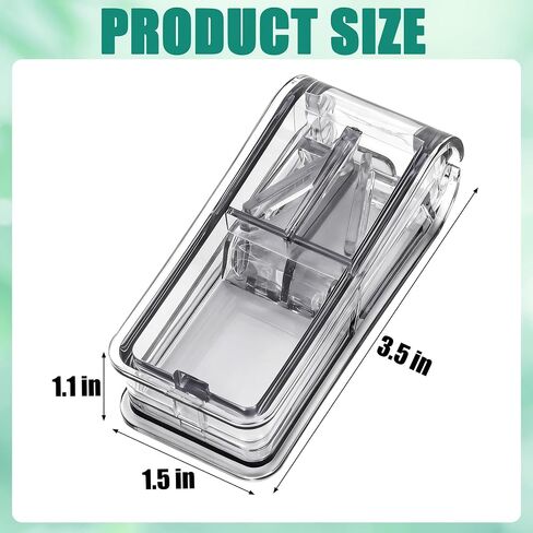 Pill Cutter for Small Large Pills, Pill Splitter with Easy-Cut Stainless Steel Blade, Tablets Cutter for Safely Cut Pills of Various Sizes in Saudi Arabia