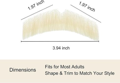 Blonde Fake Mustache for Men, Realistic Lace Mustache, Lightweight Natural Look Costume Mustache for Cosplay, Halloween, Stage & Party in Saudi Arabia