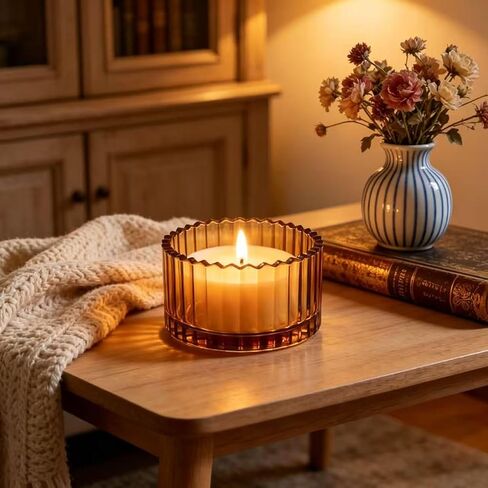 Clear Candle Holder Candle Dish – Chic Glass Candle Holder Tray for Home Decor, Boho Bar Decor – Candle Plate for Tea Light Votive Diffuser – 4.7 x 1.3 in (Clear) in Saudi Arabia