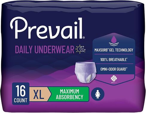 Prevail Proven | X-Large Pull-Up | Women's Protective Underwear | Maximum Absorbency | X-Large, 16 Count (1 pack of 16) in Kuwait