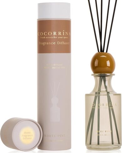 COCORRÍNA Blood Orange & Grapefruit Reed Diffuser 8.5 oz, Home Fragrance Oil Diffuser with 6 Reed Sticks, Long-Lasting Scent for Bathroom, Bedroom & Home Décor in Saudi Arabia