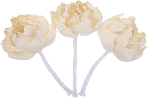 3pcs Flower Diffuser for Essential Oils - Sola Paper Flower Diffuser with Cotton Rope - Aromatherapy Decorative Floral Heads Natural Material for Home in Saudi Arabia