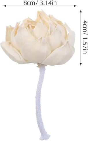 3pcs Flower Diffuser for Essential Oils - Sola Paper Flower Diffuser with Cotton Rope - Aromatherapy Decorative Floral Heads Natural Material for Home in Saudi Arabia