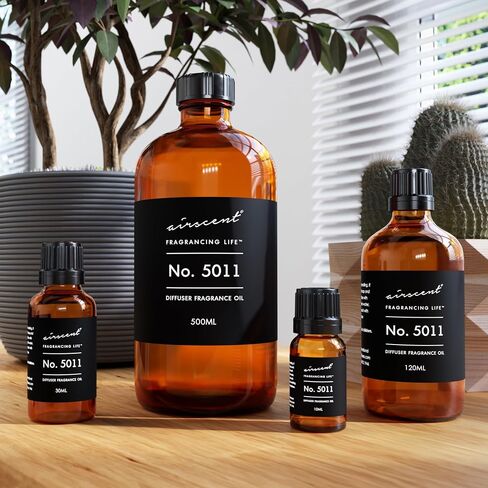 AirScent رقم 5011 زيت ناشر عطر Dupe مستوحى من Labo's Noir Twenty Nine - خشب الأرز والبرغموت والتبغ - مزيج زيت عطري للناشرين والصناعات بالموجات فوق الصوتية وبدون ماء - 10 مل in Kuwait