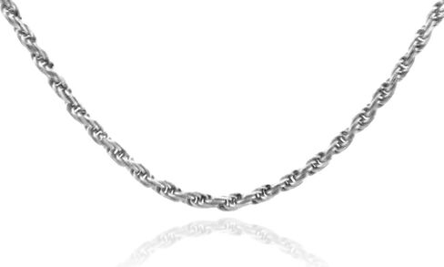 سلسلة Claddagh Gold للجنسين من الذهب عيار 10 قيراط بقطع الماس الصلب مقاس 1 ملم متوفرة باللونين الأصفر والأبيض in Kuwait